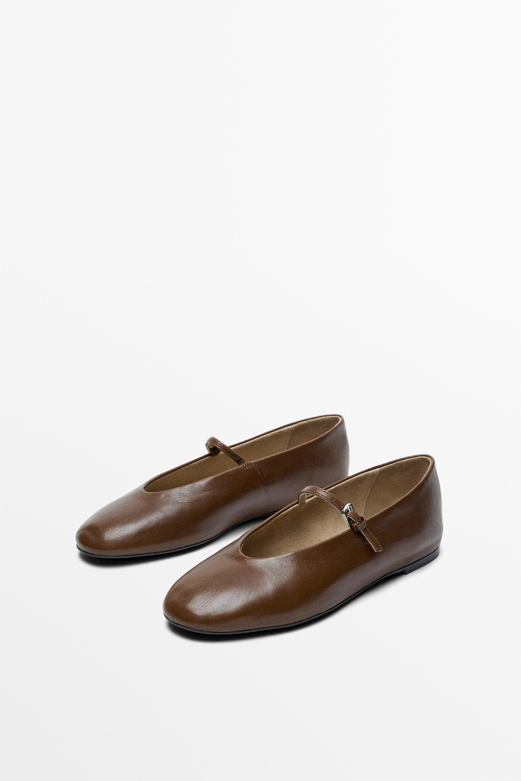 Ballerine en cuir souple